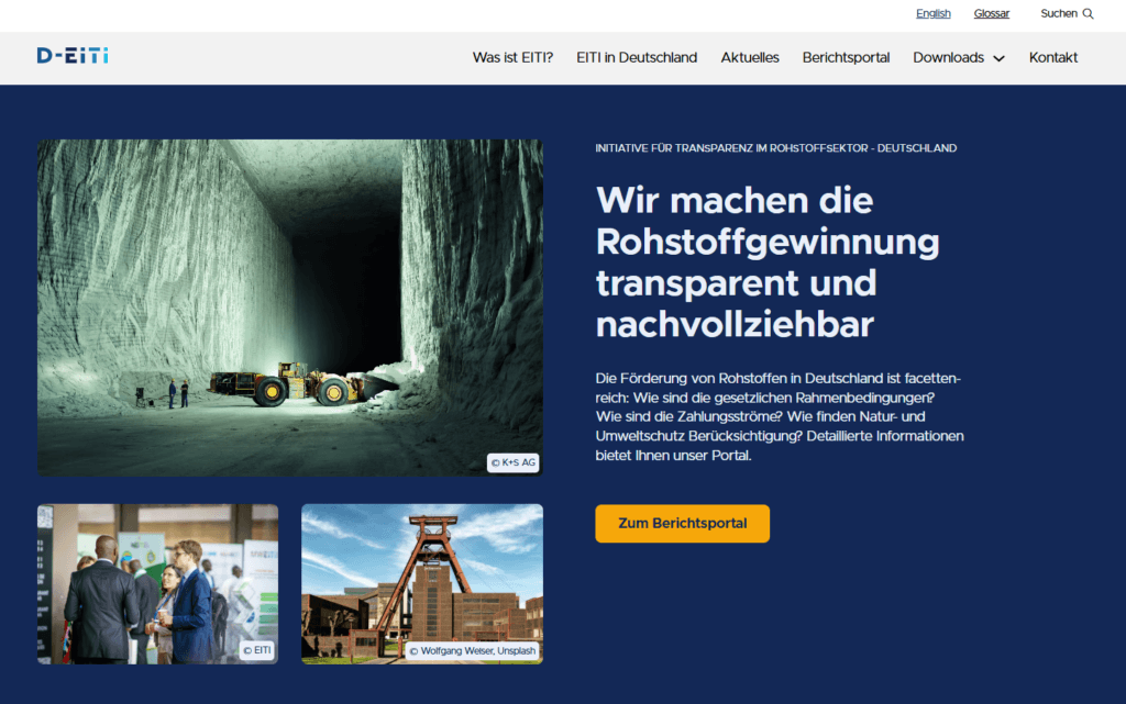 Screenshot der D-EITI-Website